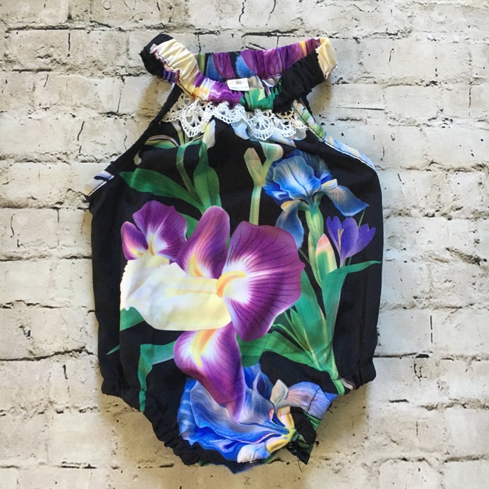 Floral Baby Girl 9 month romper